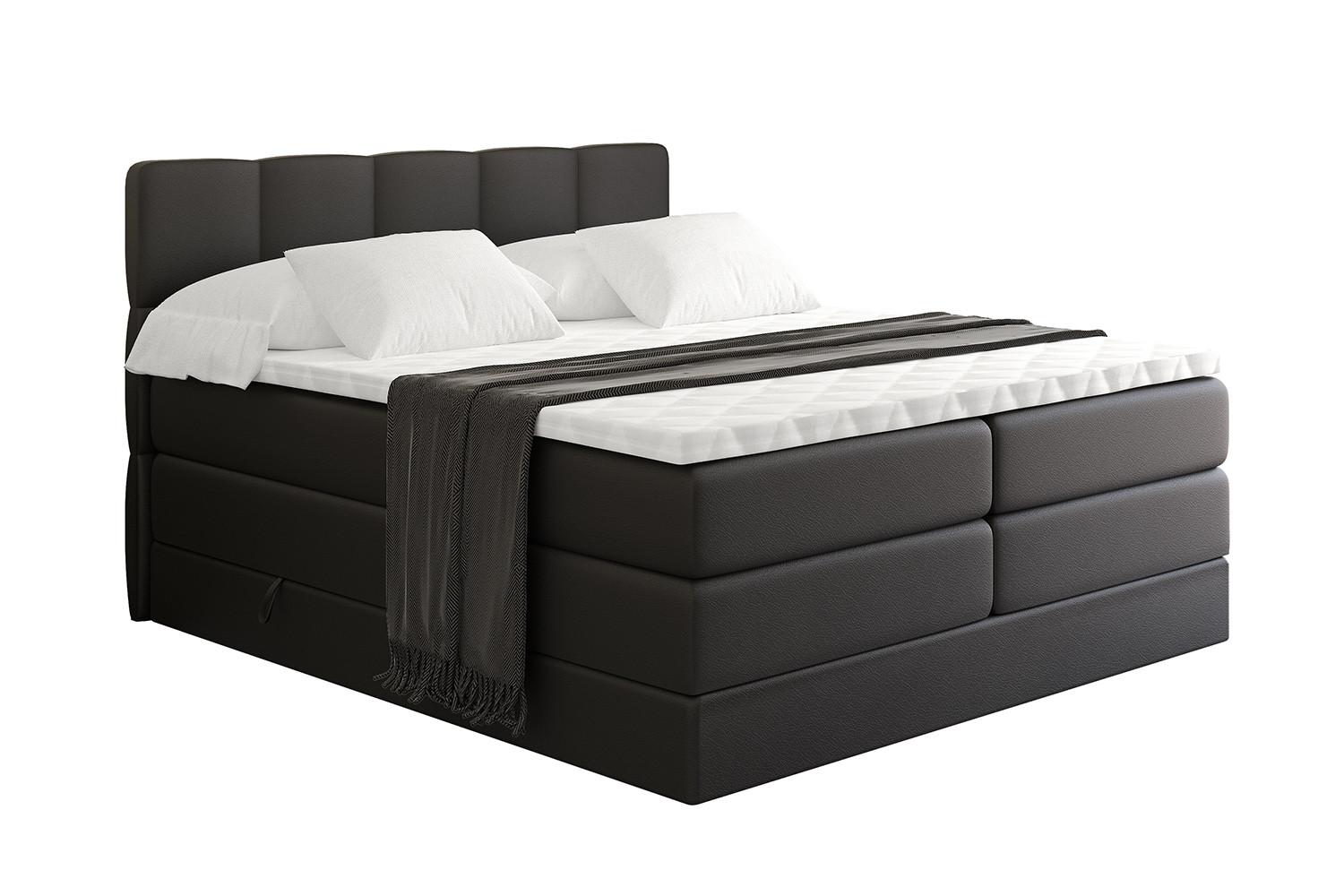 wohnli-moebel-suche-800001740169 Wohnli Möbelsuche - BOXSPRINGBETT mit Matratze H3|H4 und Lattenrost - LIRO KING-180x200 - Schwarz