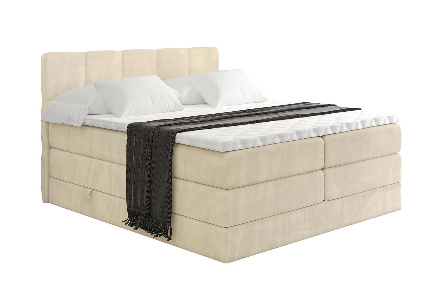 wohnli-moebel-suche-800001740172 Wohnli Möbelsuche - BOXSPRINGBETT mit Matratze H3|H4 und Lattenrost - LIRO KING-180x200 - Beige Monolith