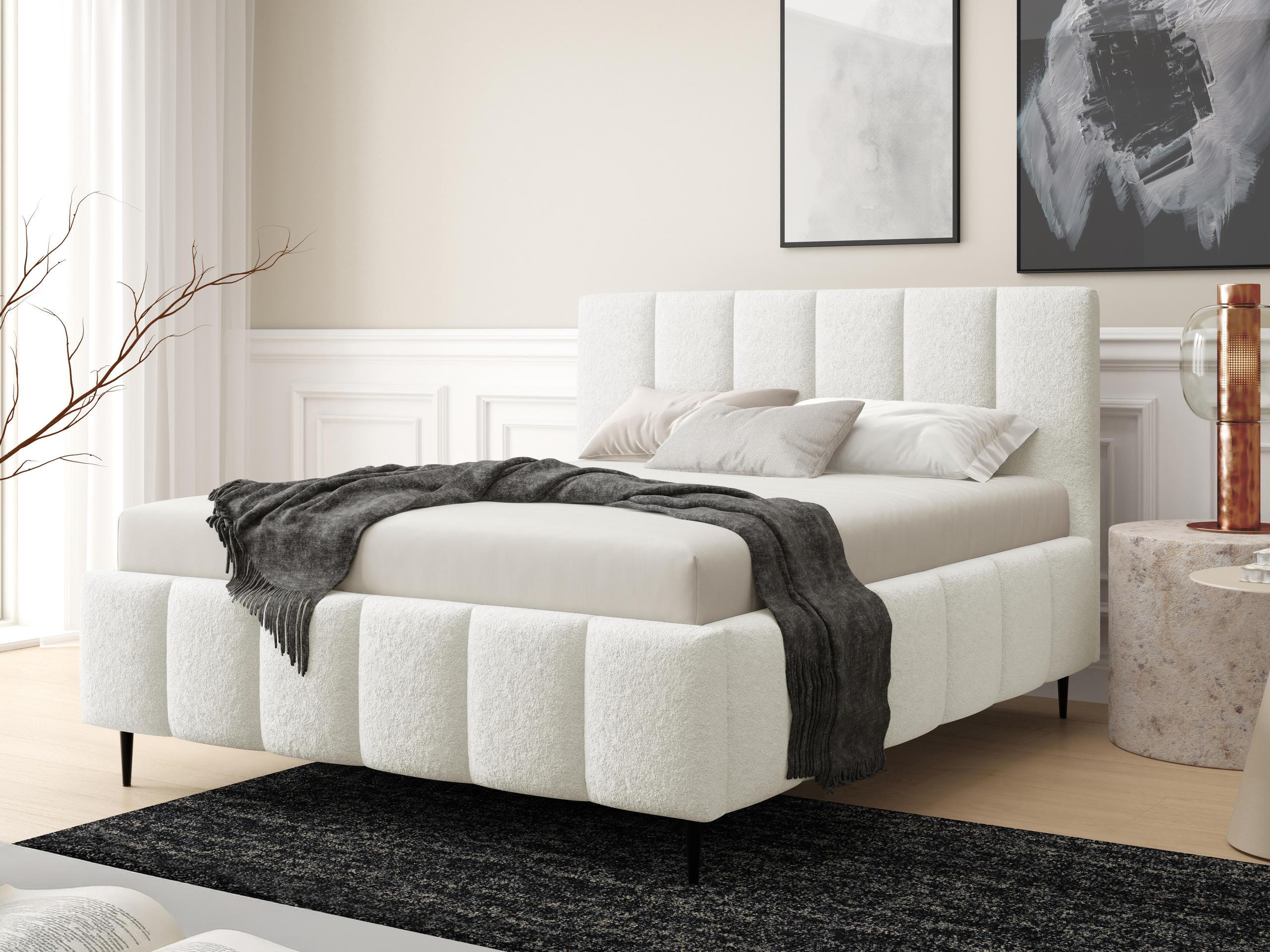 POLSTERBETT Lunaro Leg Textil MIRJAN24 Möbel > Betten > Polsterbetten Weiß