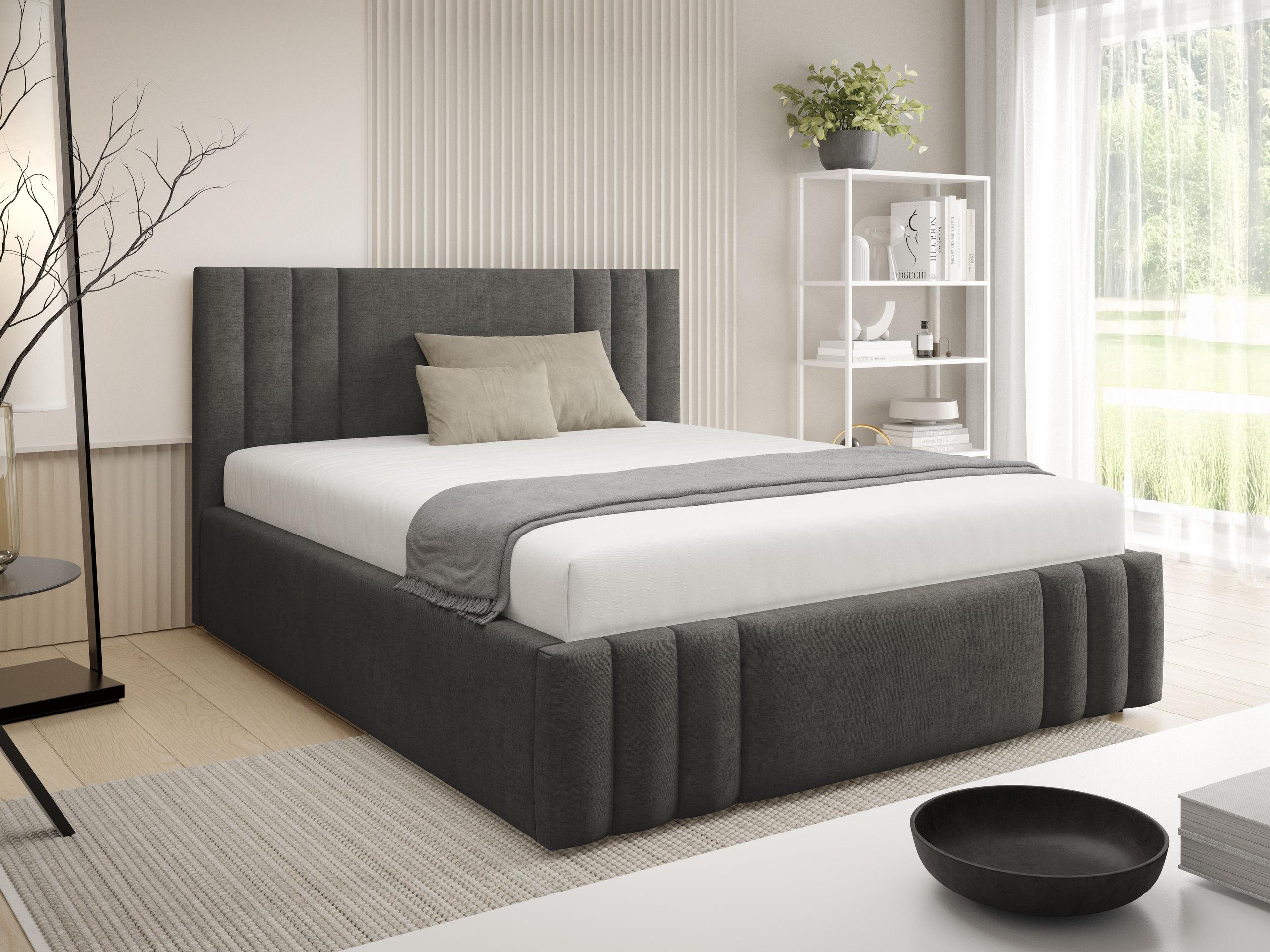 POLSTERBETT Ribo Textil MIRJAN24 Möbel > Betten > Polsterbetten Grau