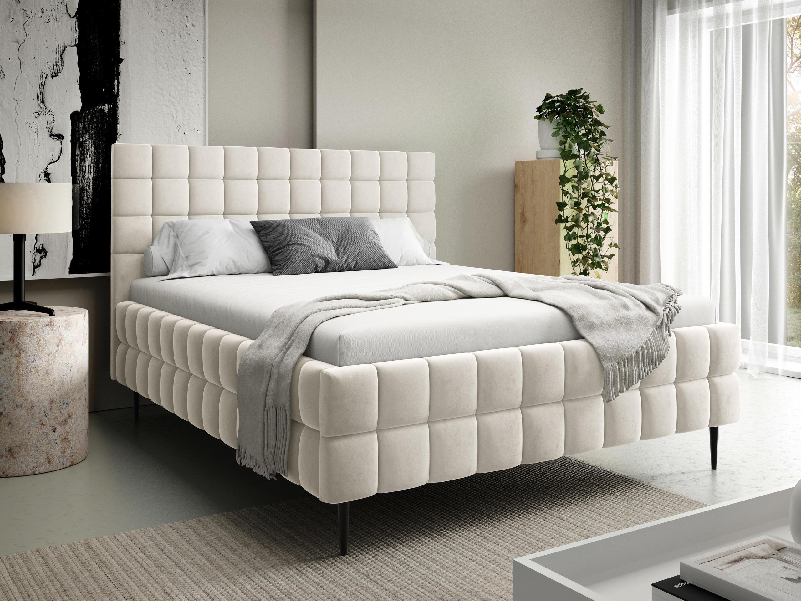 POLSTERBETT Ardea Leg Textil MIRJAN24 Möbel > Betten > Polsterbetten Weiß