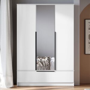 wohnli-moebel-suche-800001749078-1 DREHTÜRENSCHRANK Spirit 3D Holzwerkstoff MIRJAN24 Möbel > Schränke > Kleiderschränke > Drehtürenschränke Weiß