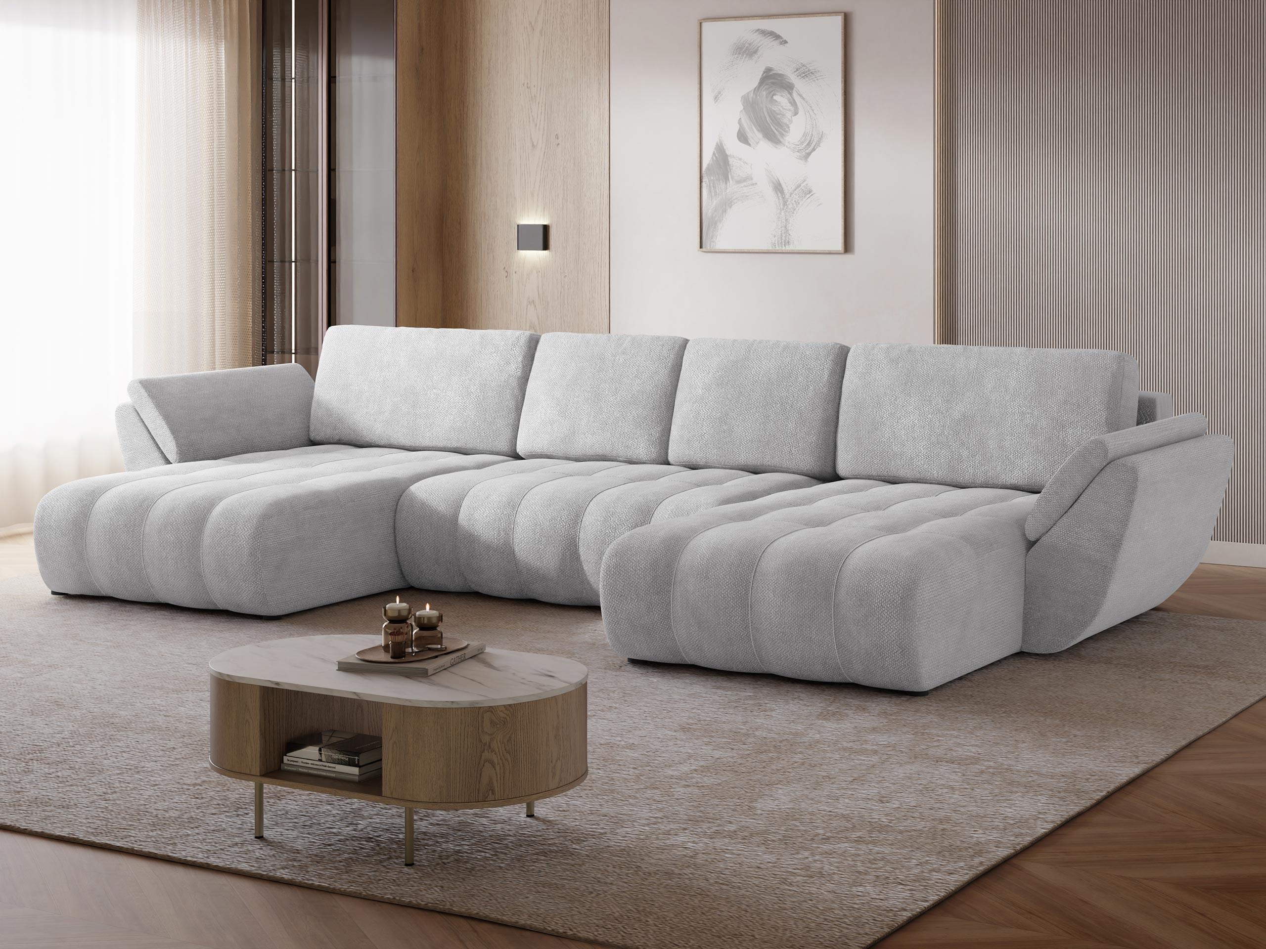 WOHNLANDSCHAFT Faro U Textil MIRJAN24 Möbel > Sofas & Couches > Wohnlandschaften > Wohnlandschaften U-Form Grau
