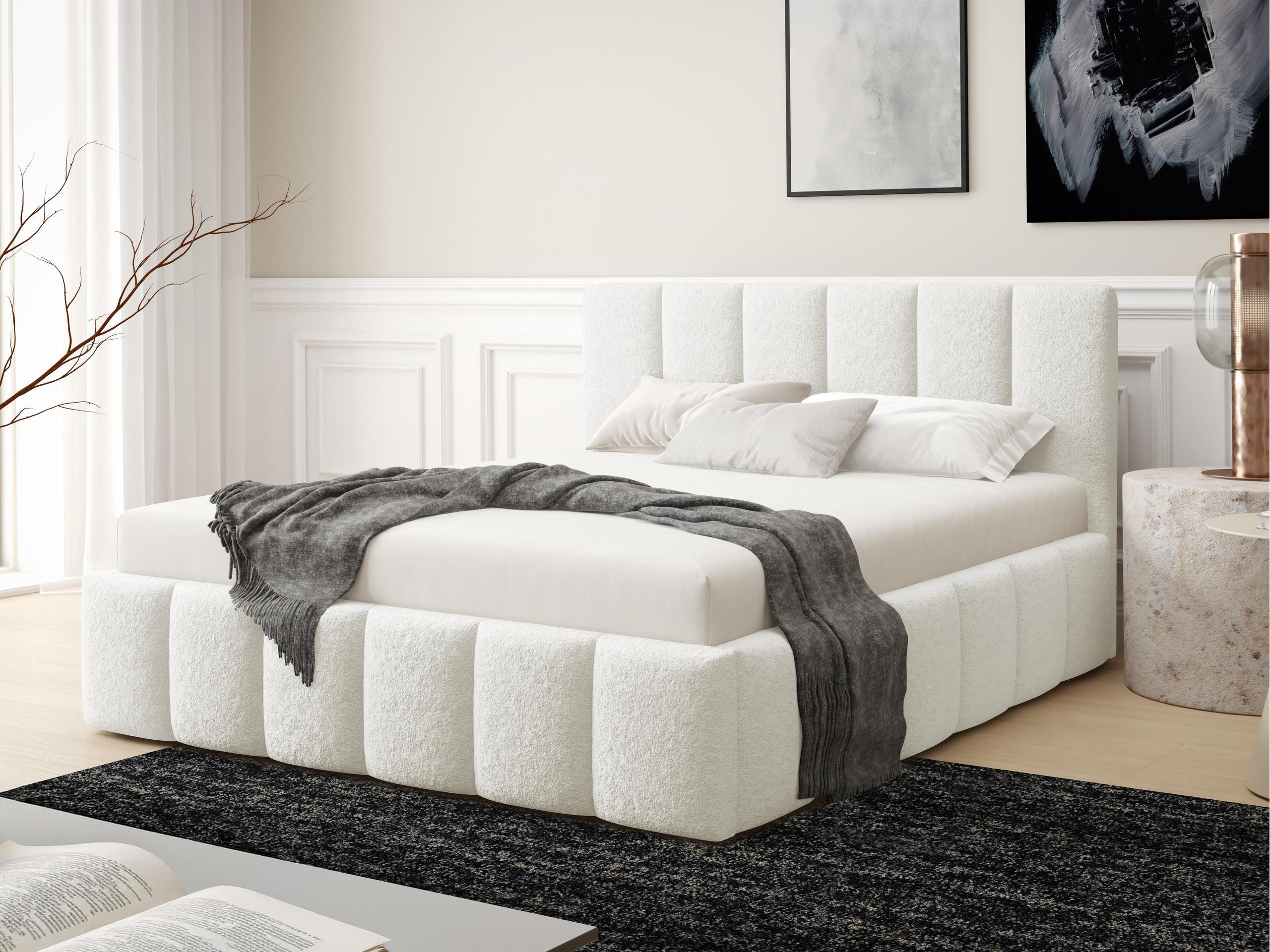 POLSTERBETT Lunaro Textil MIRJAN24 Möbel > Betten > Polsterbetten Weiß