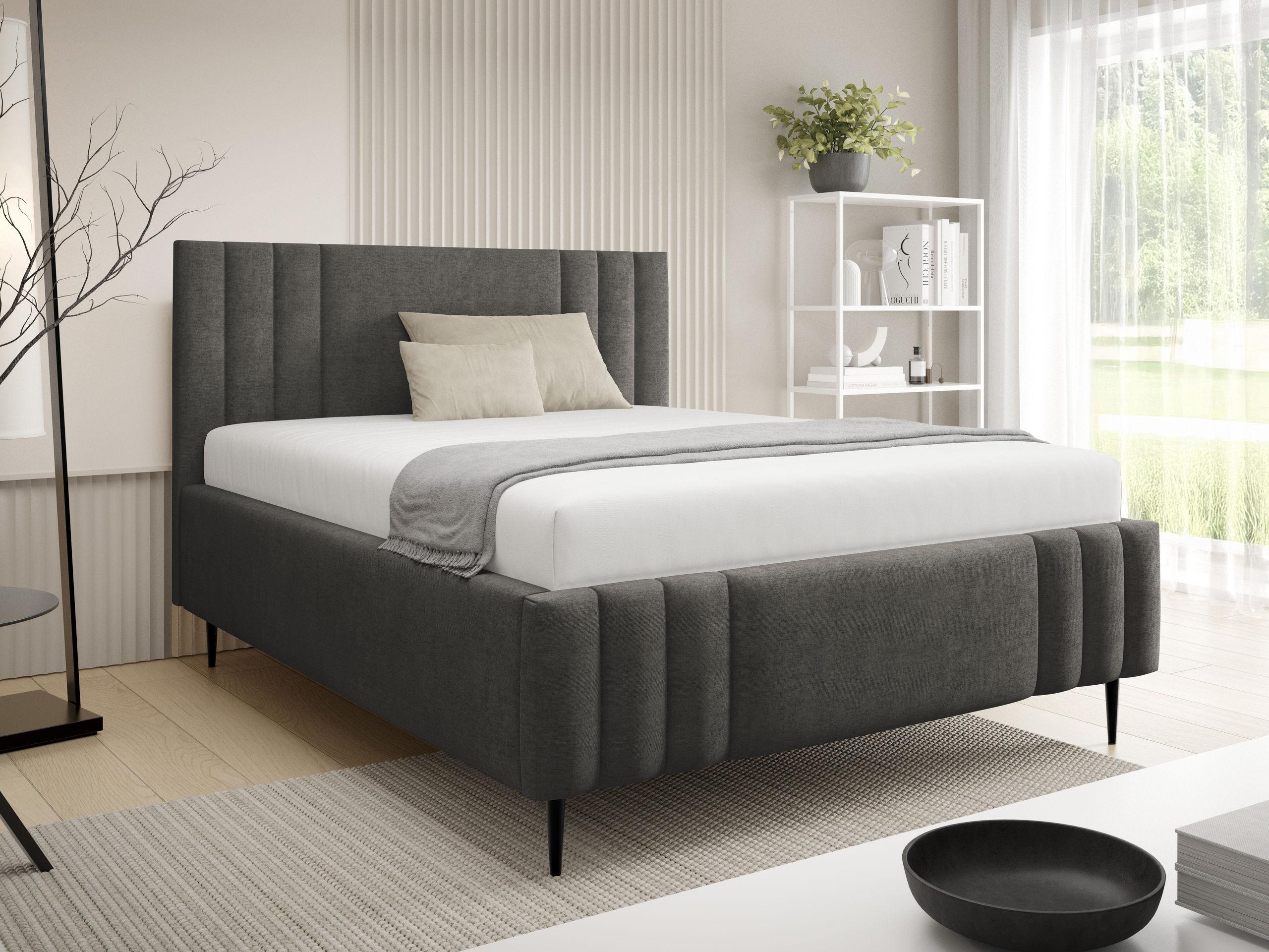 POLSTERBETT Ribo Leg Textil MIRJAN24 Möbel > Betten > Polsterbetten Grau