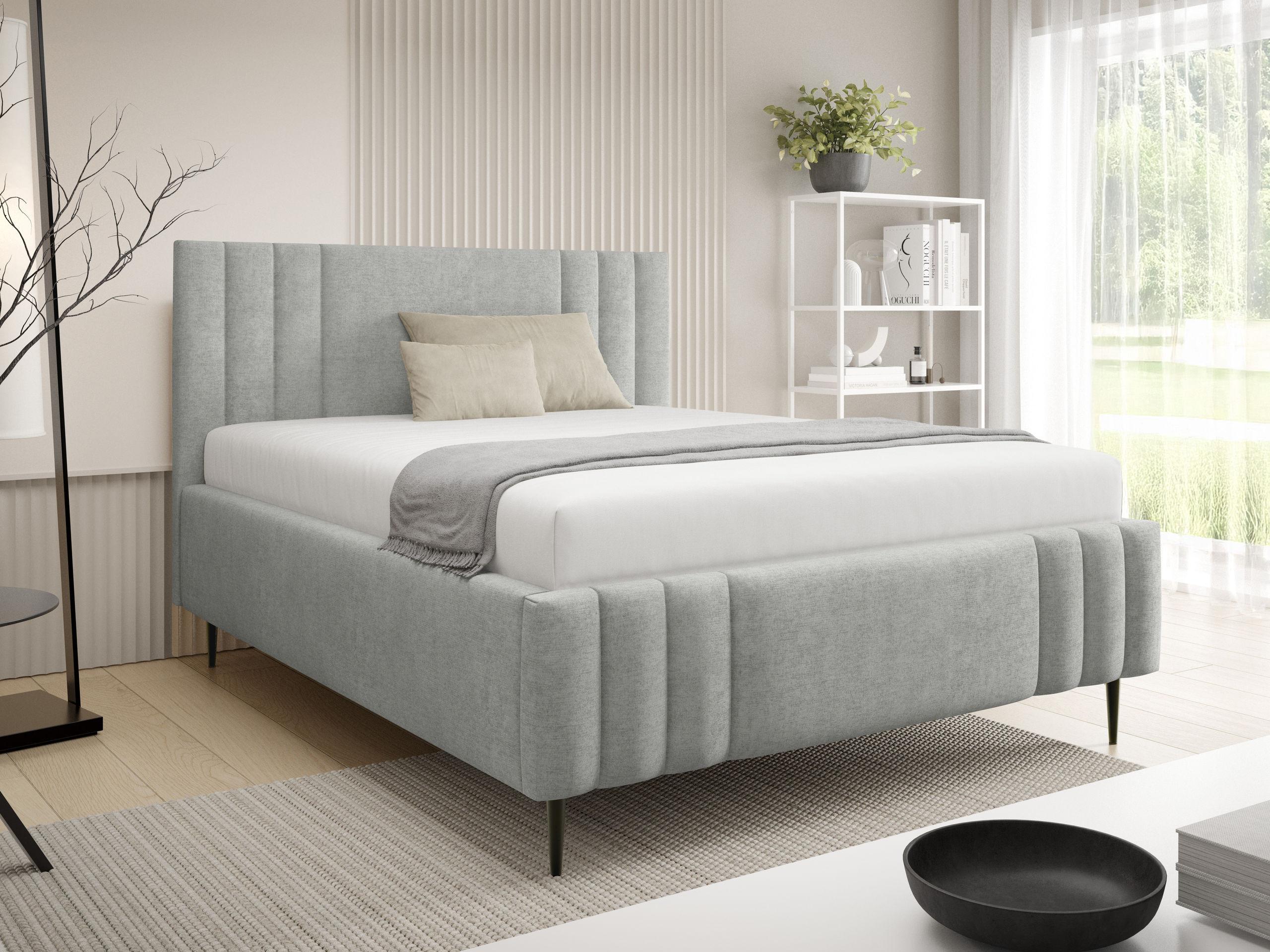 POLSTERBETT Ribo Leg Textil MIRJAN24 Möbel > Betten > Polsterbetten Grau