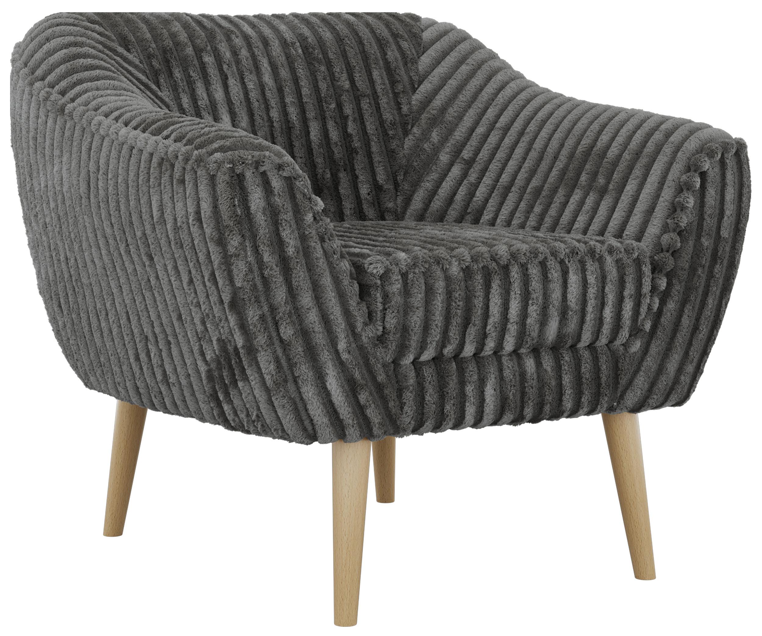 wohnli-moebel-suche-800001750558 Wohnli Möbelsuche - SESSEL PIRS - Grau Cord - Holzbeine