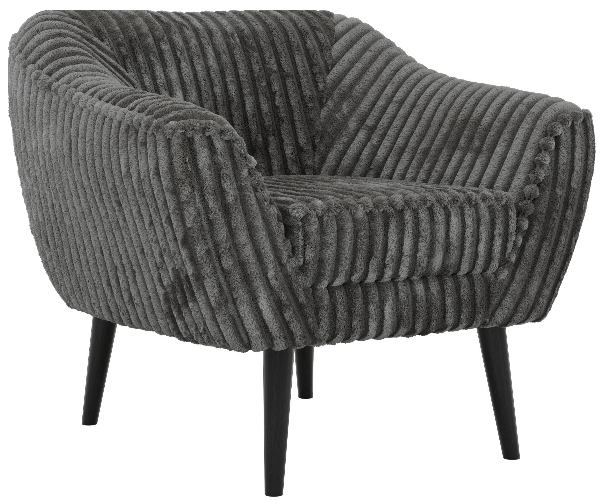 wohnli-moebel-suche-800001750591 Wohnli Möbelsuche - SESSEL PIRS - Grau Cord - Schwarze Beine