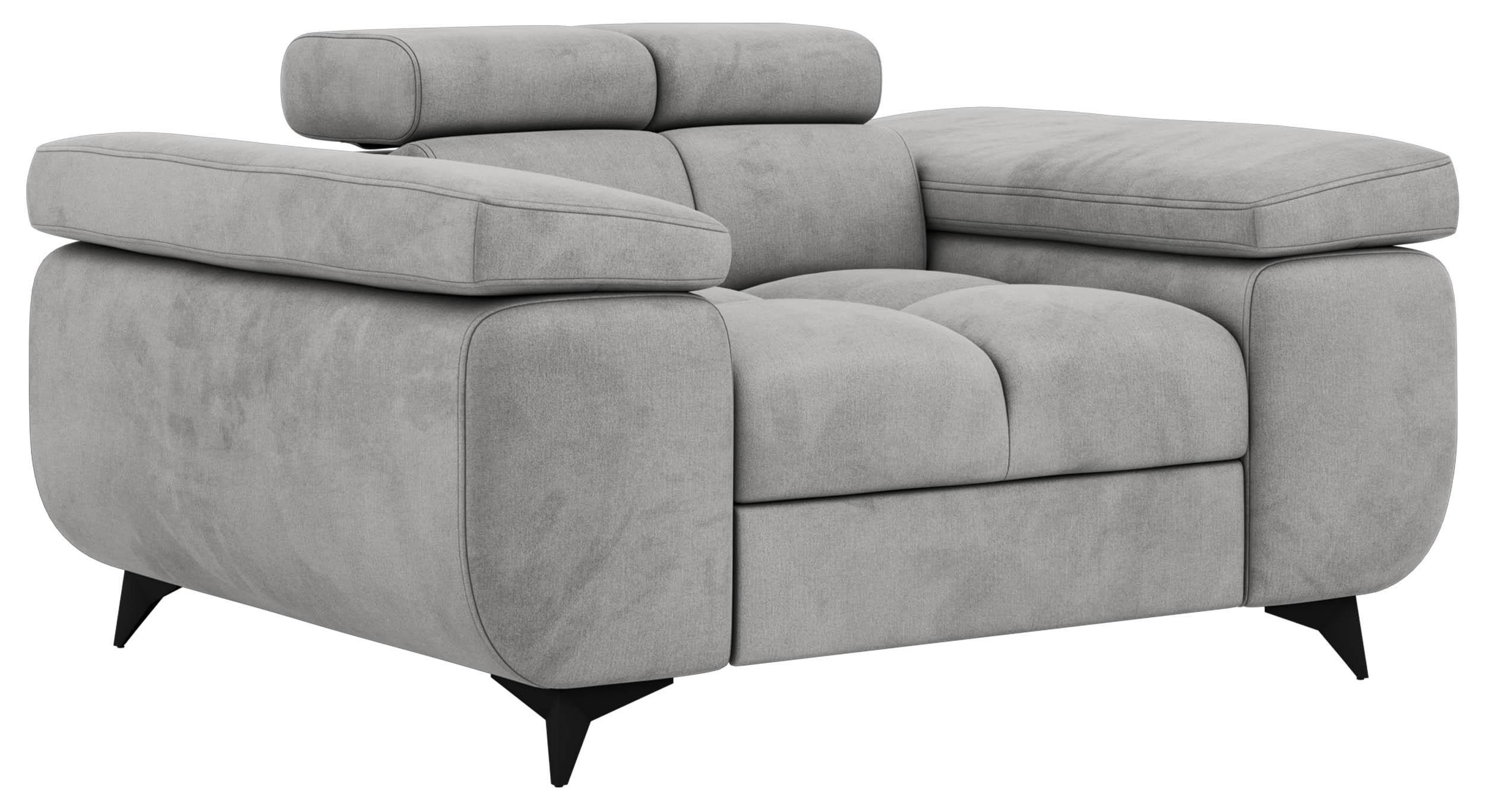 wohnli-moebel-suche-800001750831 Wohnli Möbelsuche - SESSEL NIDELLO - Hellgrau Velvet