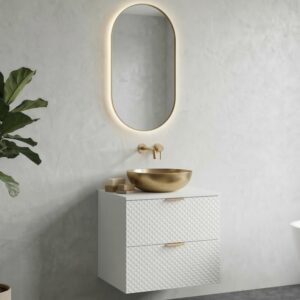 wohnli-moebel-suche-800001750862-1 WASCHBECKENUNTERSCHRANK Borneo 2 Schubladen Matt Weiß - 60 x 49 x 63 cm Holz Badplaats Möbel > Schränke > Badezimmerschränke > Waschbeckenunterschränke Weiß
