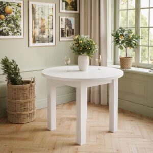 ESSTISCH OLEA rund Weiß Holzwerkstoff Lookway Möbel > Tische > Esstische Weiß