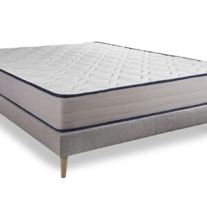 Wohnli Möbelsuche - BETT Actiflex form Taschenfederkern und Memory-Schaum 130 x 210 cm h3 - Kit Bettgestell Grau