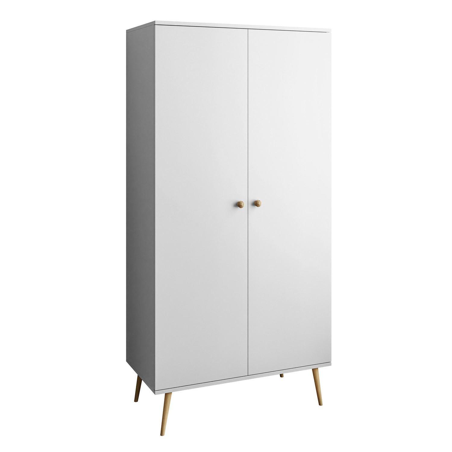 Wohnli Möbelsuche - KLEIDERSCHRANK Zweitüriger HARMONY Weiß
