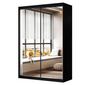 wohnli-moebel-suche-800001751496 Wohnli Möbelsuche - SCHIEBESCHRANK CAMARO III mit Spiegel 150 cm Schwarz