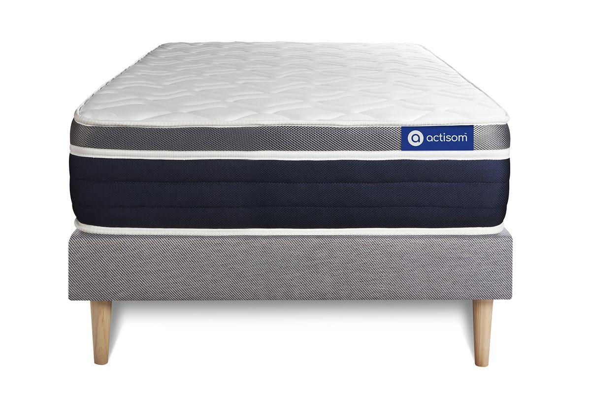 wohnli-moebel-suche-800001751666 Wohnli Möbelsuche - BETT Actiflex confort Taschenfederkern und Memory-Schaum 80 x 190 cm h2 - Kit Bettgestell Grau