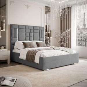 POLSTERBETT BRIGITTE SILVER mit Bettkasten 140x200 cm Element 23 Textil Lookway Möbel > Betten Grau
