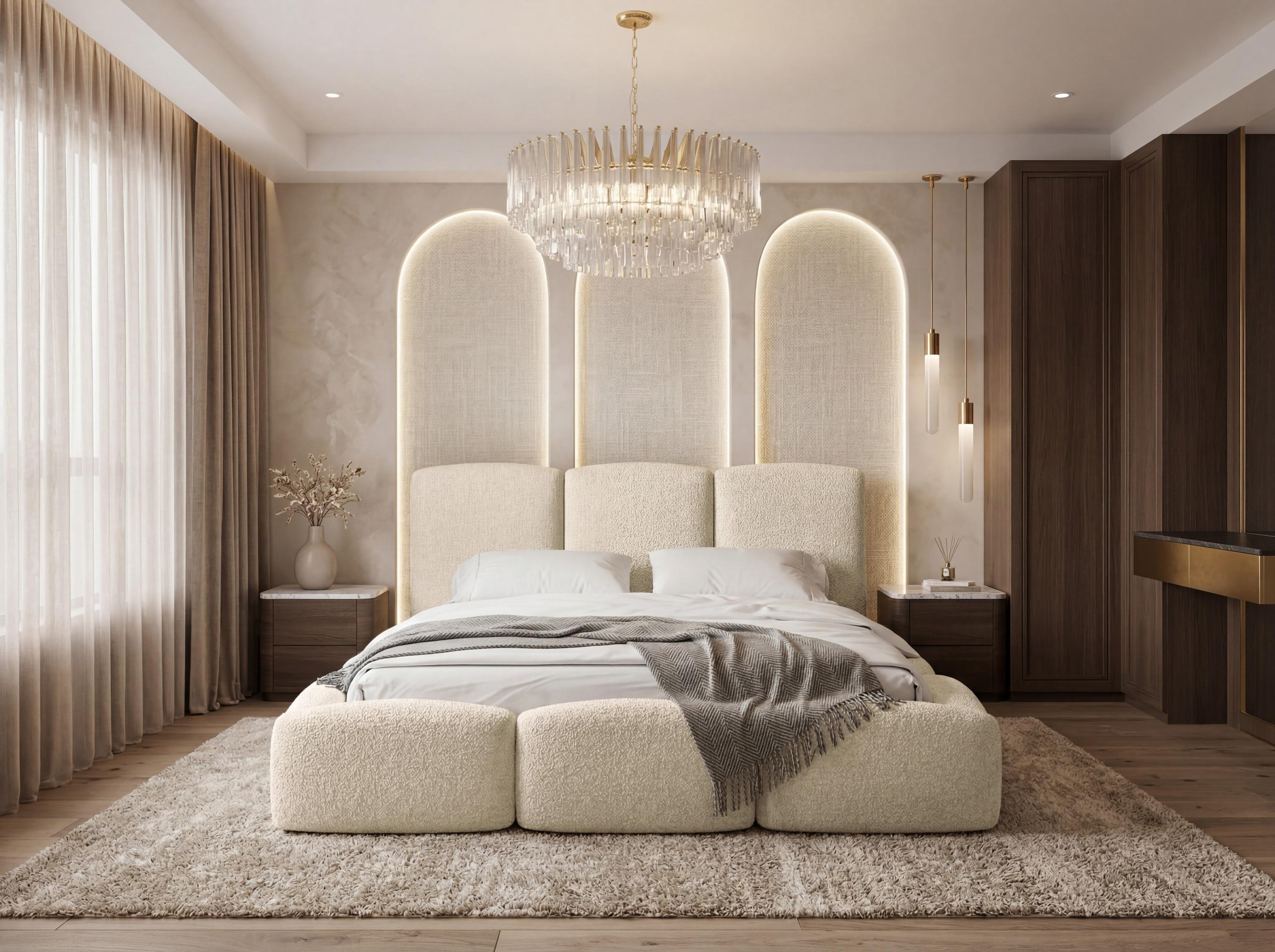 Creme Boucle 200x200 cm