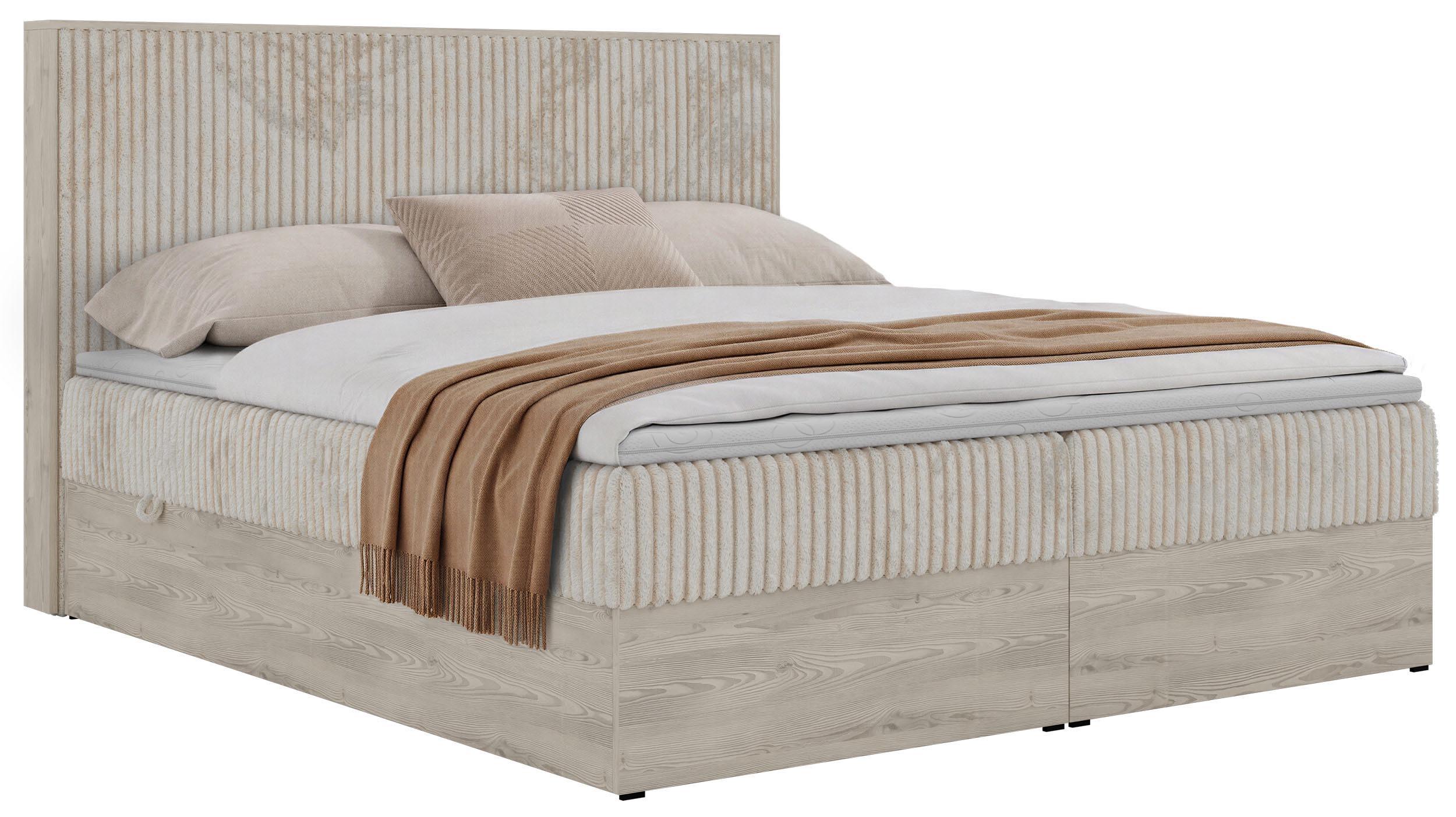 wohnli-moebel-suche-800001752408 Wohnli Möbelsuche - BOXBETT NORDIC 140/200 - Beige Cord - Topper T25 - H3