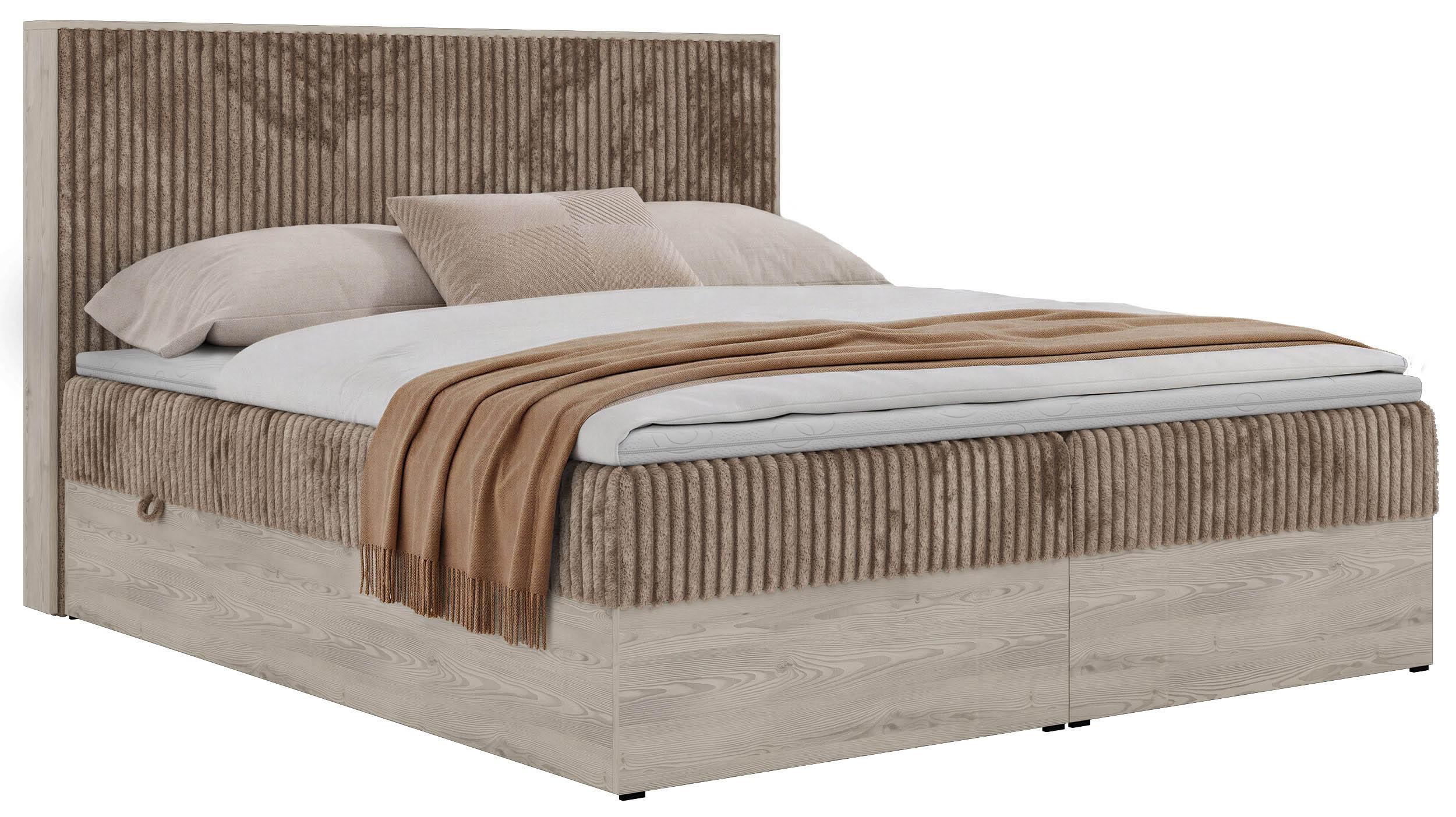 wohnli-moebel-suche-800001752412 Wohnli Möbelsuche - BOXBETT NORDIC 140/200 - Braun Cord - Topper T25 - H4