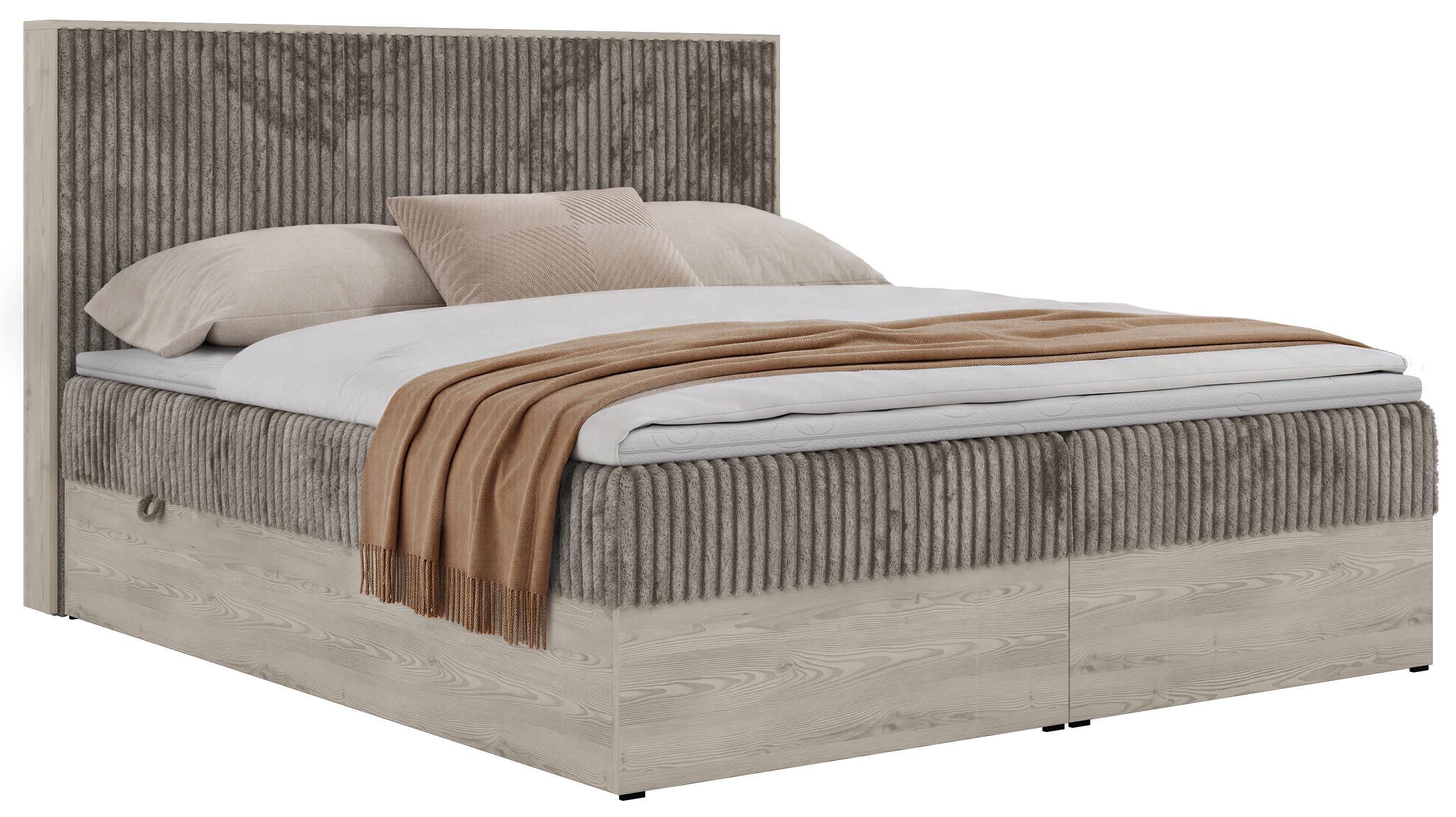 wohnli-moebel-suche-800001752449 Wohnli Möbelsuche - BOXBETT NORDIC 140/200 - Hellbraun Cord - Topper T25 - H4