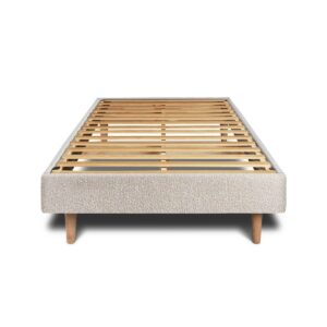 LATTENROST – Bouclé-Stoff– Bausatz zur Selbstmontage - 90x200 cm Holz Sommeil de Plomb Möbel > Betten > Polsterbetten Beige