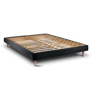 LATTENROST – Bouclé-Stoff– Bausatz zur Selbstmontage - 150x190 cm Holz Sommeil de Plomb Möbel > Betten > Polsterbetten Schwarz