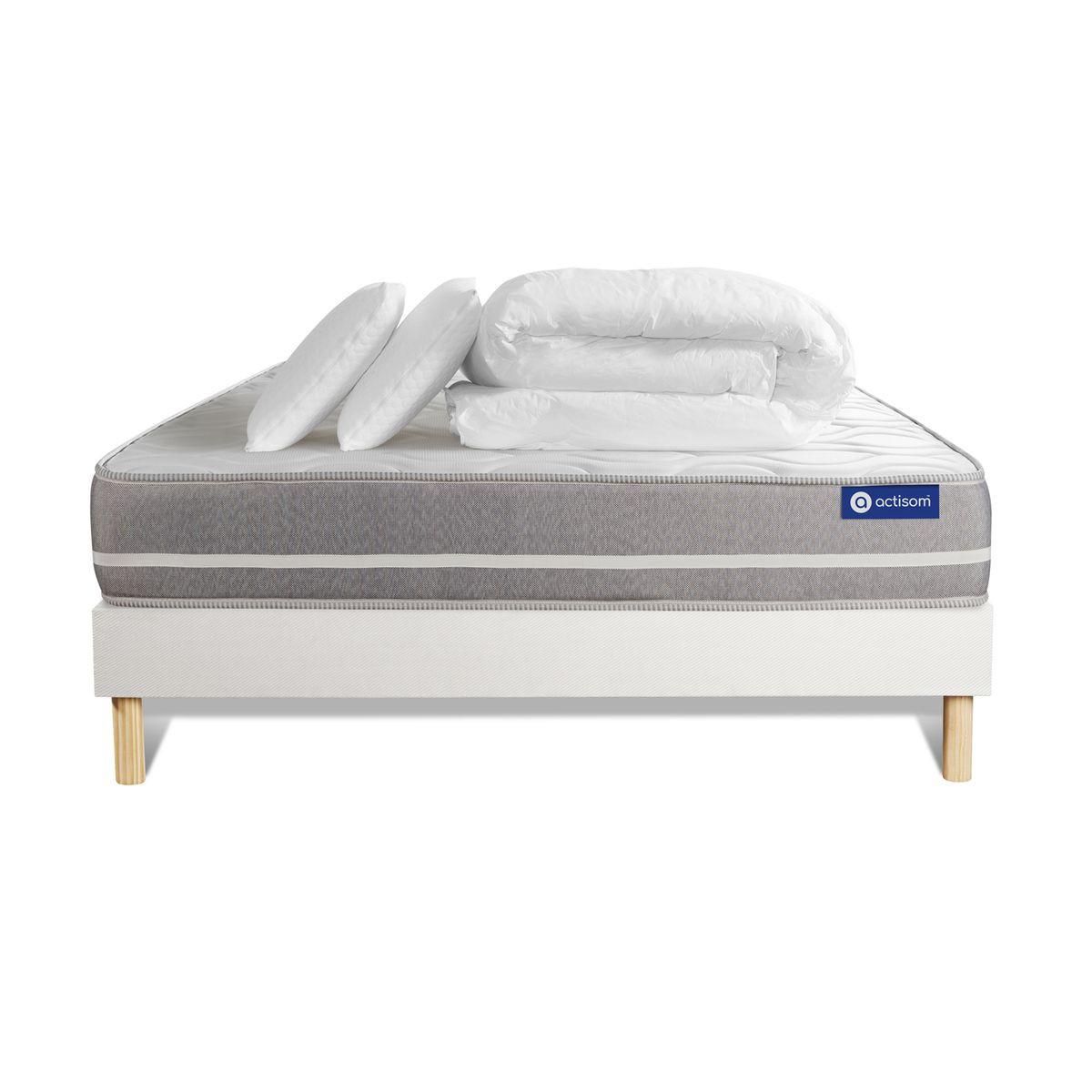 wohnli-moebel-suche-800001752728 Wohnli Möbelsuche - BETT Actimemo touch Memory-Schaum 140 x 190 cm h1 - Kit Bettgestell Weiß - Mit Kissen und Bettdecke