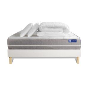 wohnli-moebel-suche-800001752731 Wohnli Möbelsuche - BETT Actimemo touch Memory-Schaum 140 x 200 cm h1 - Kit Bettgestell Weiß - Mit Kissen und Bettdecke