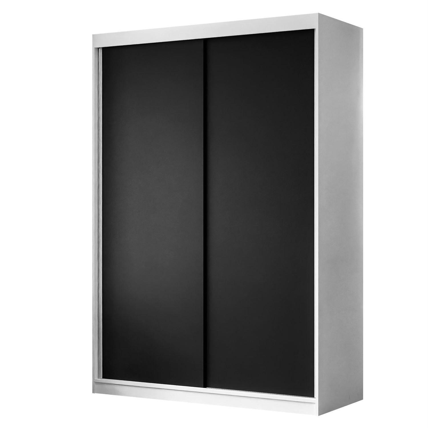 wohnli-moebel-suche-800001752807 Wohnli Möbelsuche - KLEIDERSCHRANK CAMARO 150 cm Weiß / Schwarz