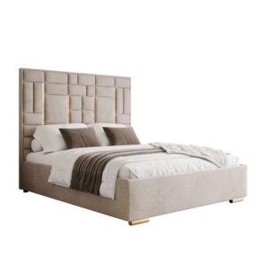 Wohnli Möbelsuche - POLSTERBETT BRIGITTE GOLD mit Bettkasten 140x200 cm Element 17