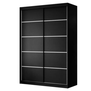 wohnli-moebel-suche-800001753013 Wohnli Möbelsuche - KLEIDERSCHRANK CAMARO PLUS 150 cm Schiebetürenschrank Schwarz