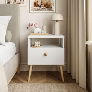 wohnli-moebel-suche-800001753273-1 NACHTTISCH HARMONY Weiß Holzwerkstoff Lookway Möbel > Kommoden & Schubladenschränke > Nachttische Weiß