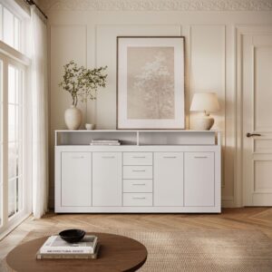 KOMMODE ROMANO mit Schubladen Holzwerkstoff Lookway Möbel > Kommoden & Schubladenschränke > Kommoden Weiß