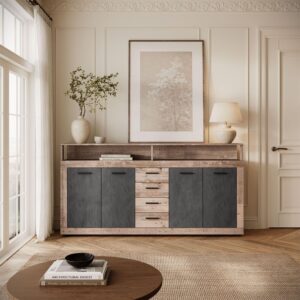 wohnli-moebel-suche-800001753359-1 KOMMODE ROMANO mit Schubladen Holzwerkstoff Lookway Möbel > Kommoden & Schubladenschränke > Kommoden Braun