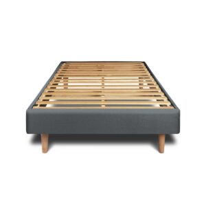 LATTENROST – Samtstoff – Bausatz zur Selbstmontage - 90x190 cm Holz Sommeil de Plomb Möbel > Betten > Polsterbetten Anthrazit