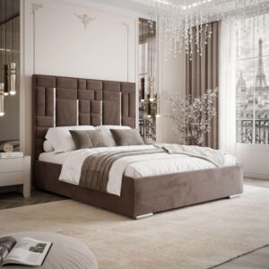 wohnli-moebel-suche-800001754718-1 POLSTERBETT BRIGITTE SILVER mit Bettkasten 140x200 cm Element 25 Textil Lookway Möbel > Betten Braun