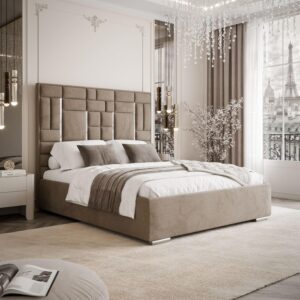 wohnli-moebel-suche-800001754721-1 POLSTERBETT BRIGITTE SILVER mit Bettkasten 140x200 cm Element 06 Textil Lookway Möbel > Betten Beige