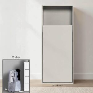 wohnli-moebel-suche-800001763497-1 WÄSCHESCHRANK Der Wäschehüter Holzwerkstoff Mokebo Möbel > Schränke > Badezimmerschränke Beige