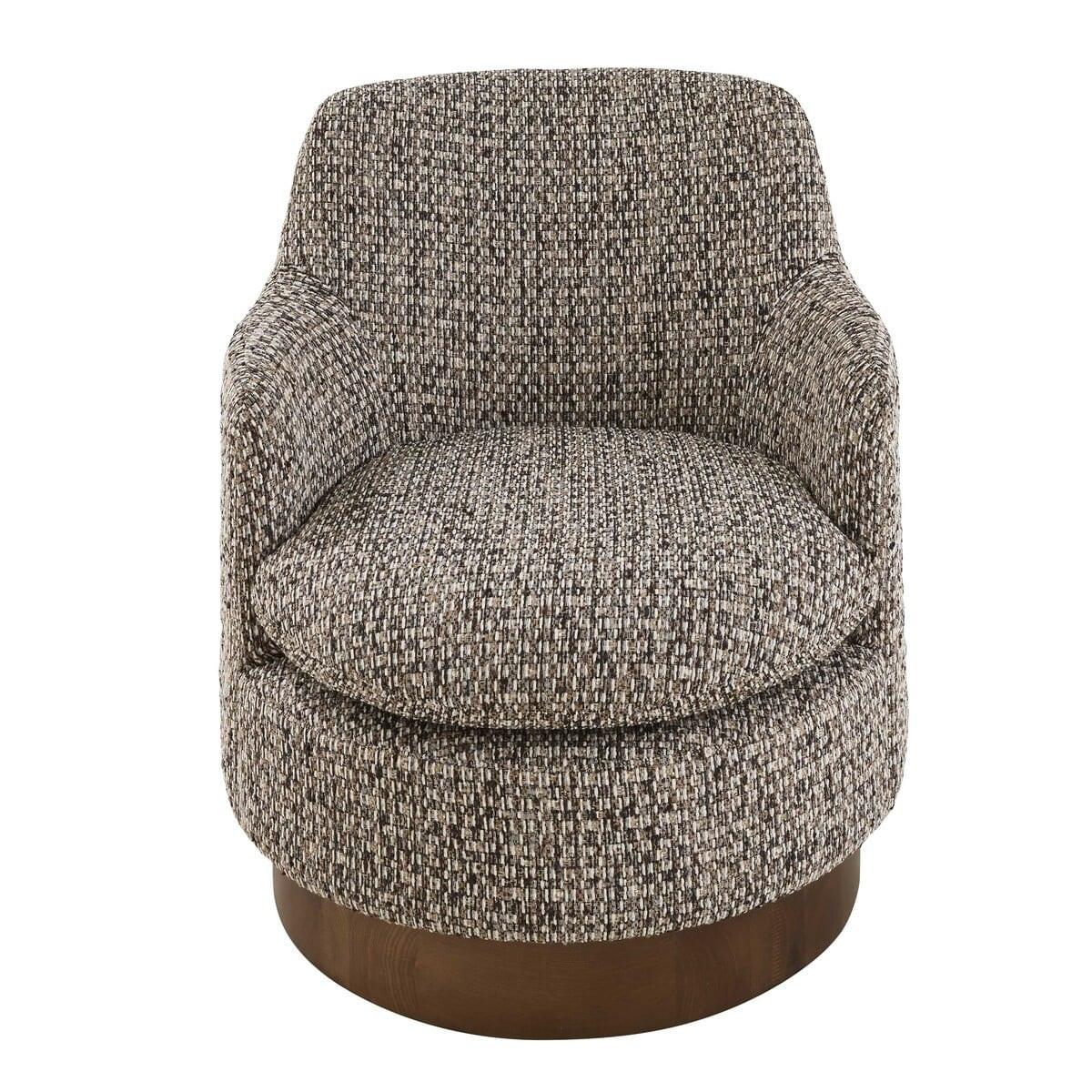 Wohnli Möbelsuche - TWEED-DREHSESSEL brauner 75/75/75 cm