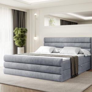 wohnli-moebel-suche-800001766060-1 BOXBETT CELESTIA-Z - 120x200 cm - H4 - Grau Holzwerkstoff ALTDECOR Möbel > Betten > Boxspringbetten Grau