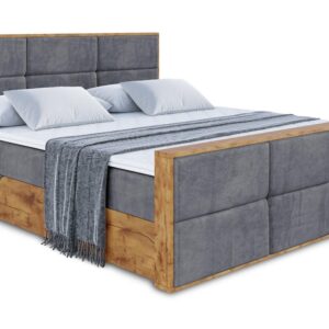 Wohnli Möbelsuche - BOXBETT mit Matratze H4 und Lattenrost - LOLLI1-Z - 120x200 - Dunkelgrau Casablanca
