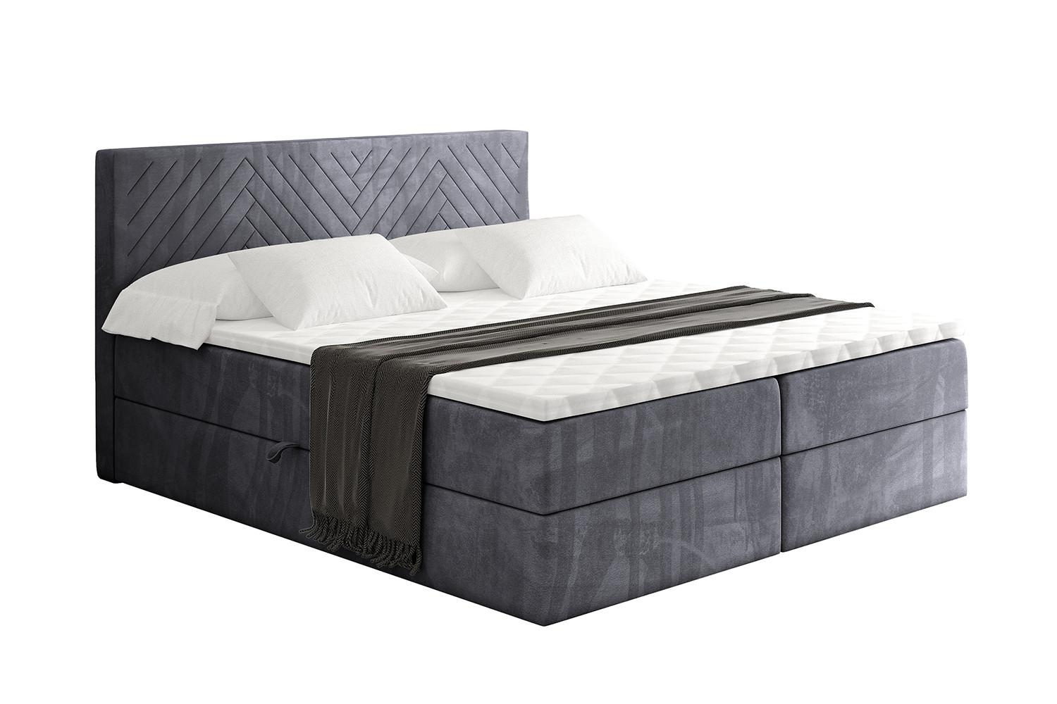 wohnli-moebel-suche-800001766592 Wohnli Möbelsuche - BOXBETT mit Matratze H4 und Lattenrost - VEXA - 140x200 - Dunkelgrau Casablanca