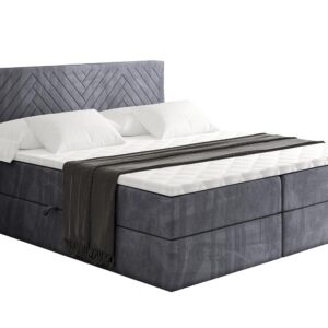 wohnli-moebel-suche-800001766603 Wohnli Möbelsuche - BOXBETT mit Matratze H4 und Lattenrost - VEXA - 200x200 - Dunkelgrau Casablanca