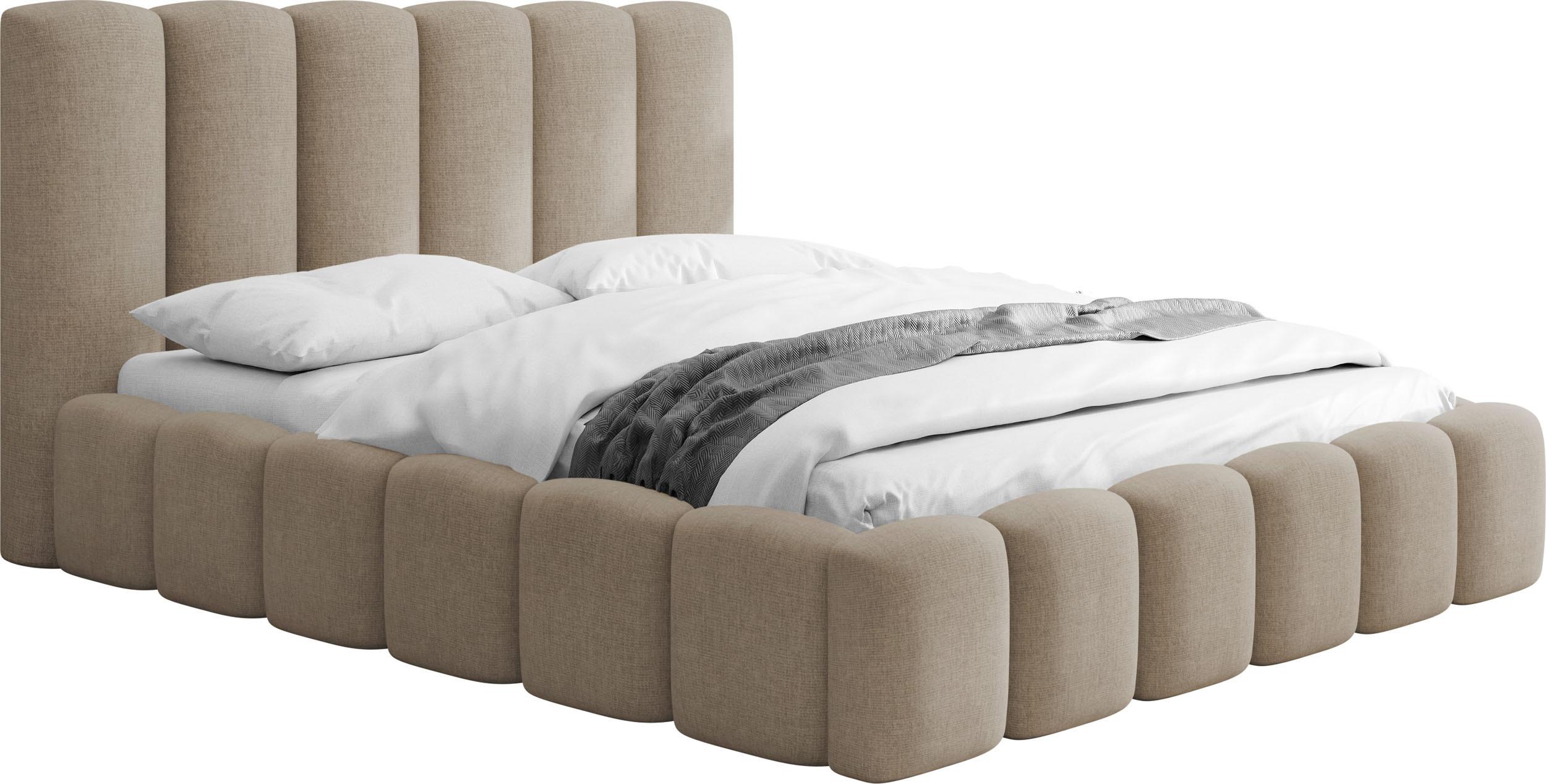 wohnli-moebel-suche-800001767043 Wohnli Möbelsuche - POLSTERBETT Serenity mit Bettkasten & Lattenrost in Braun Chenille 140 x 200 cm