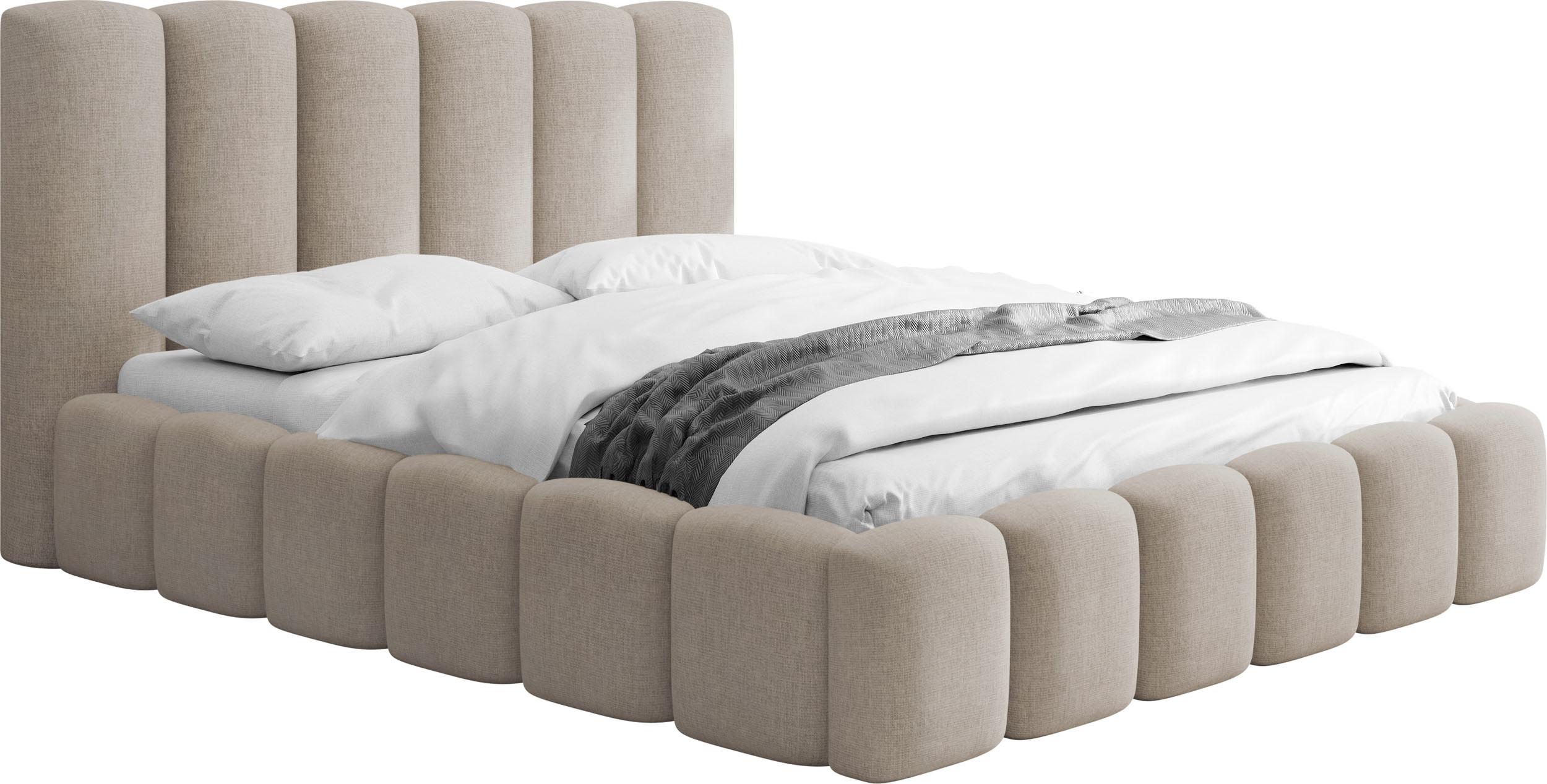 wohnli-moebel-suche-800001767075 Wohnli Möbelsuche - POLSTERBETT Serenity mit Bettkasten & Lattenrost in Beige Chenille 140 x 200 cm