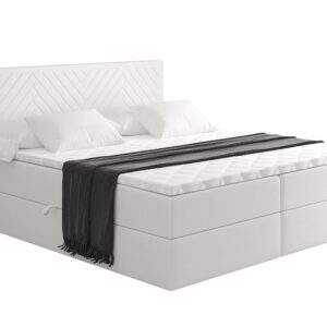 wohnli-moebel-suche-800001767716 Wohnli Möbelsuche - BOXBETT mit Matratze H4 und Lattenrost - VEXA - 200x200 - Weiß Kunstleder