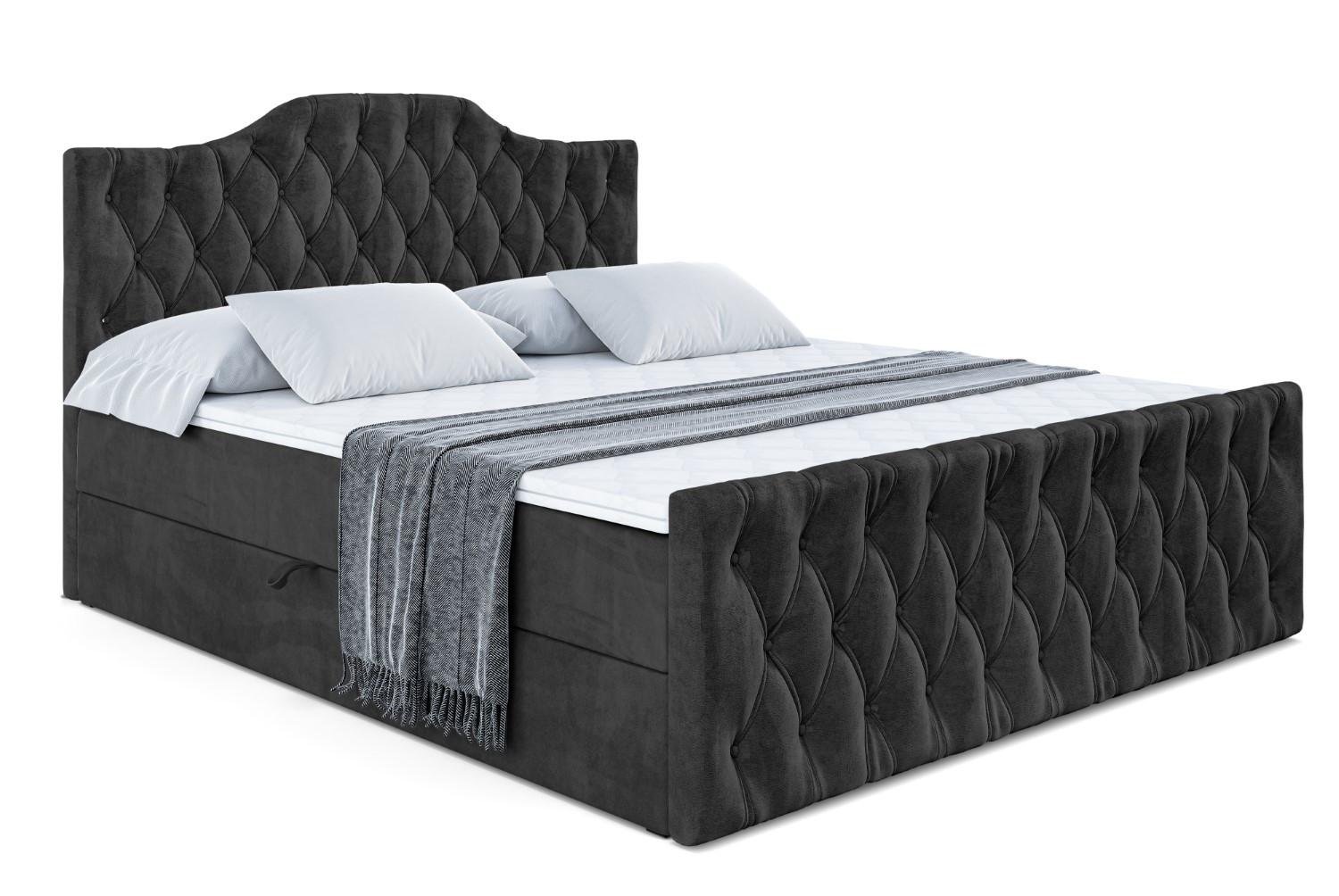 Wohnli Möbelsuche - BOXBETT VILA-1-Z - 120x200 cm - H3 - Schwarz