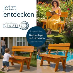 GARTENBANK Tromsö RD 120cm Holz Beautissu Garten & Outdoor > Gartenmöbel > Gartenbänke Braun