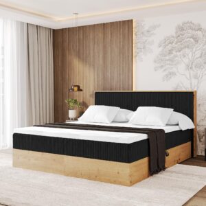 wohnli-moebel-suche-800001768527-1 BOXBETT LOLLI9 - 120x200 - H4 Schwarz Holzwerkstoff ALTDECOR Möbel > Betten > Boxspringbetten Schwarz