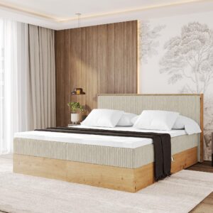 wohnli-moebel-suche-800001768577-1 BOXBETT LOLLI9 - 140x200 - H4 Creme Holzwerkstoff ALTDECOR Möbel > Betten > Boxspringbetten Beige